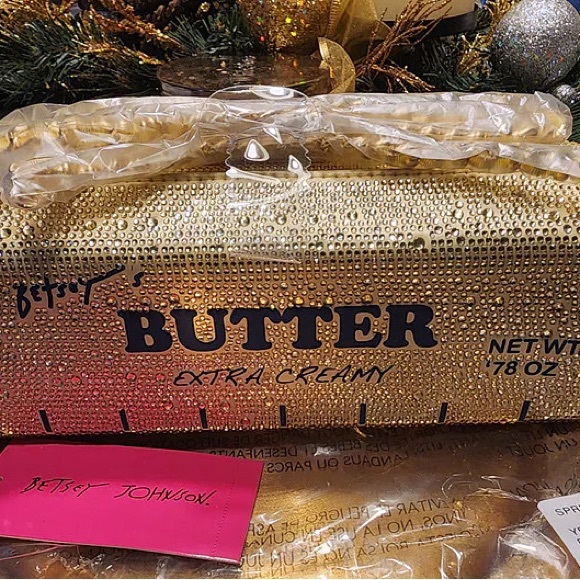 Betsey Johnson KITSCH SPREAD IT ON YELLOW Butter Bag New with tags NWT - Picture 10 of 11